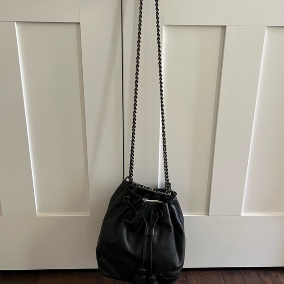 Rebecca Minkoff black leather drawstring bag - Picture 4 of 5
